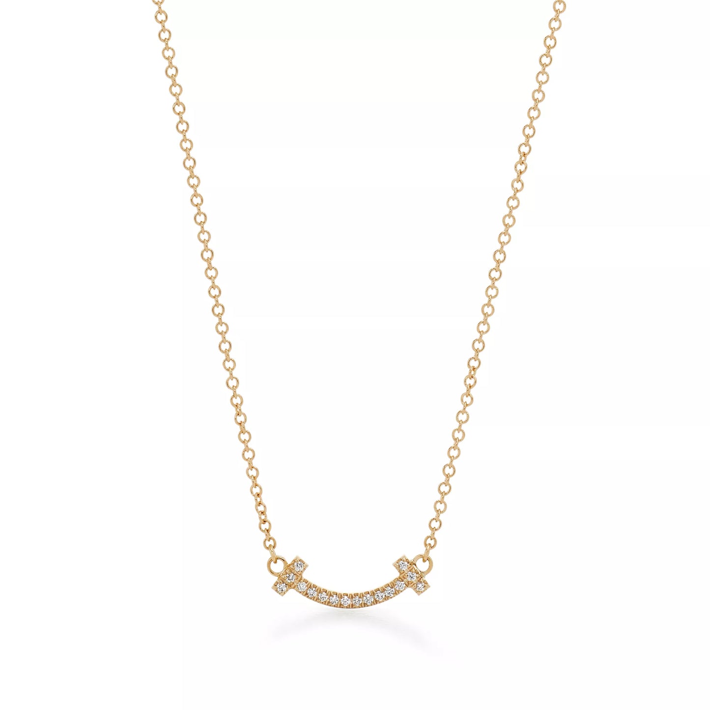 Smile Mini Pendant with Diamonds
