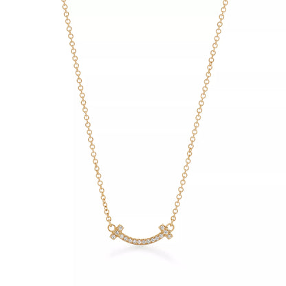 Smile Mini Pendant with Diamonds