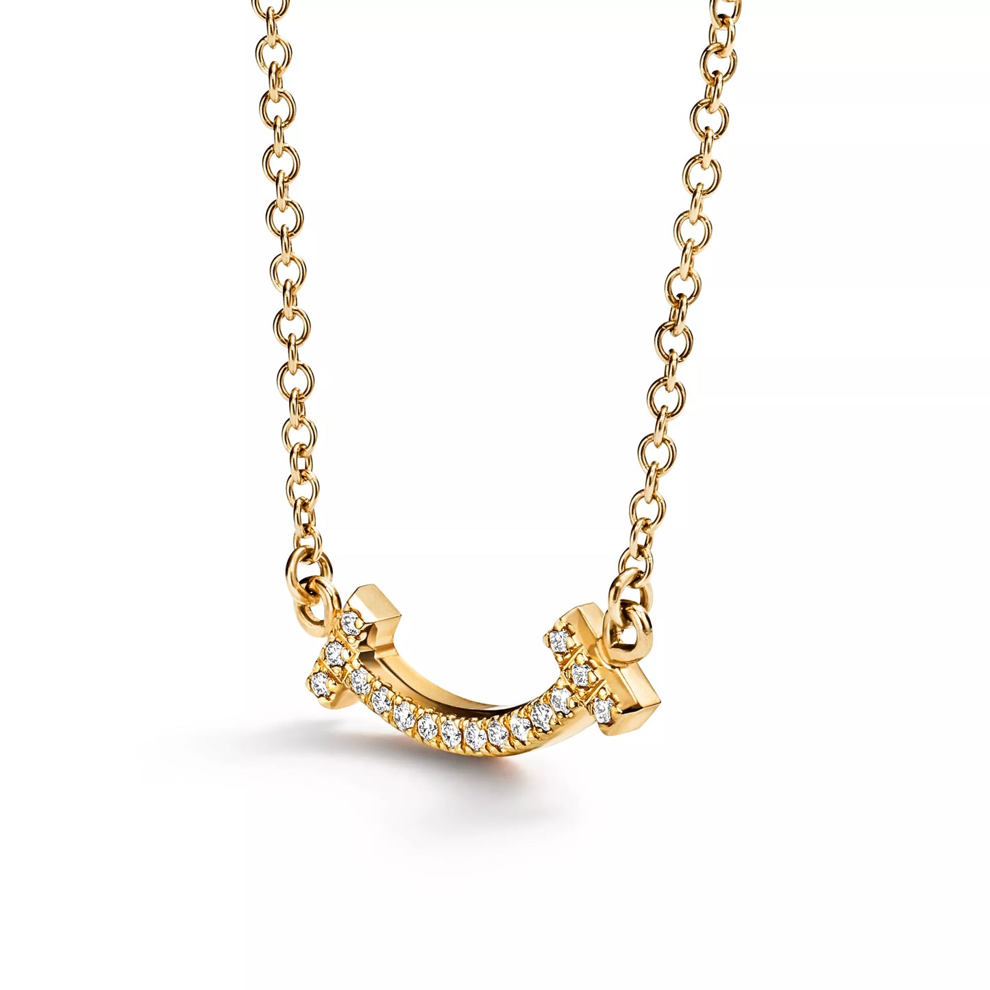 Smile Mini Pendant with Diamonds