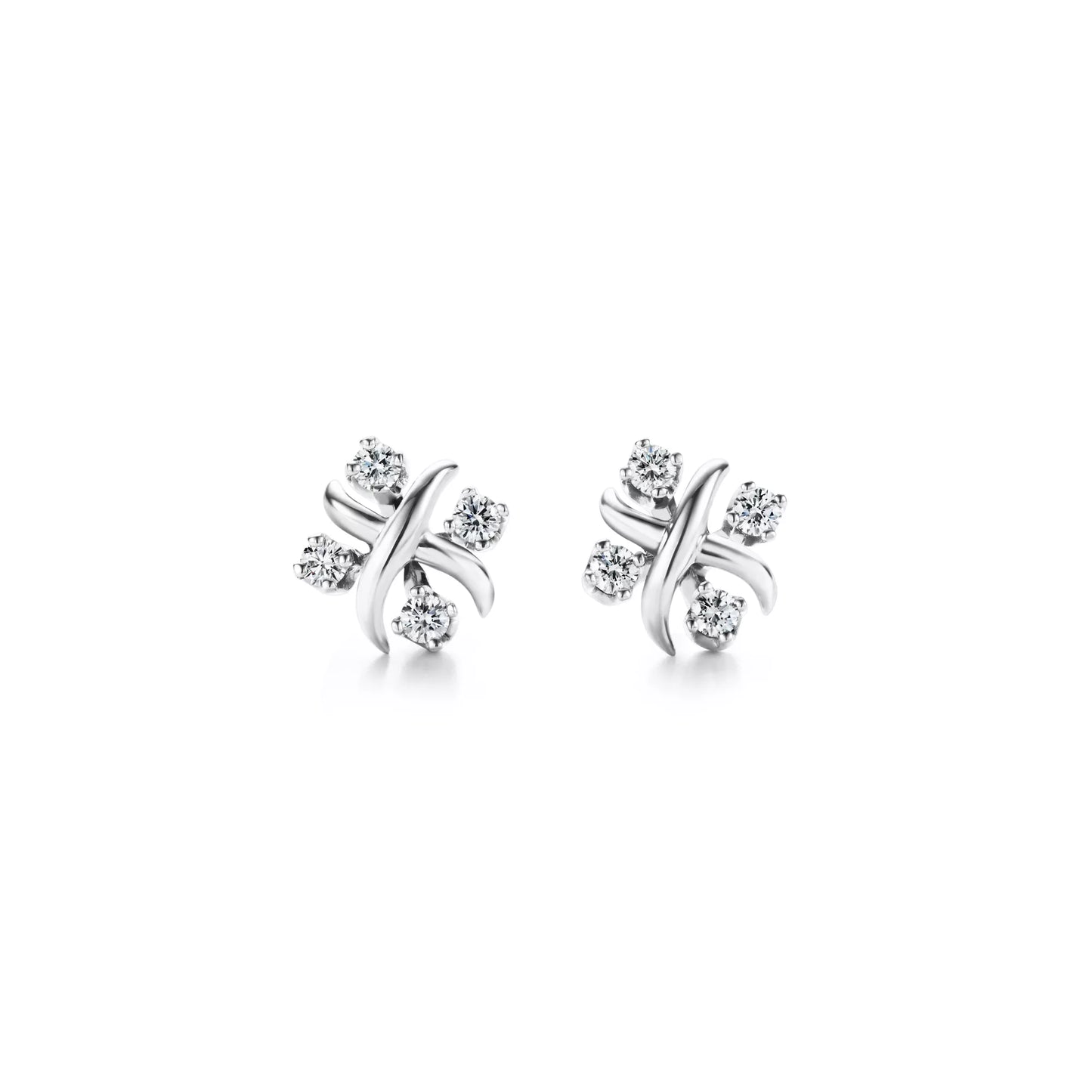 Sixteen Stone Platinum Diamond Studs