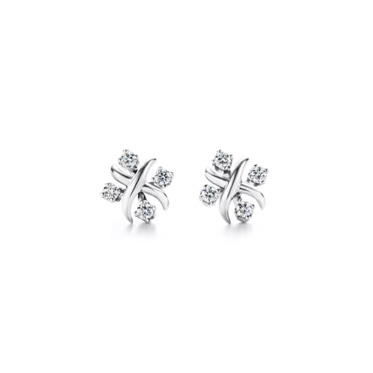 Sixteen Stone Platinum Diamond Studs