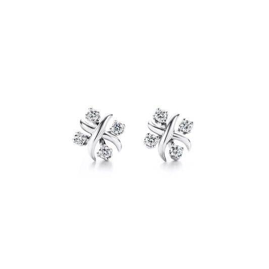Sixteen Stone Platinum Diamond Studs