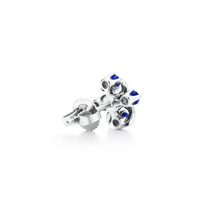 Sixteen Stone Platinum Sapphires Studs