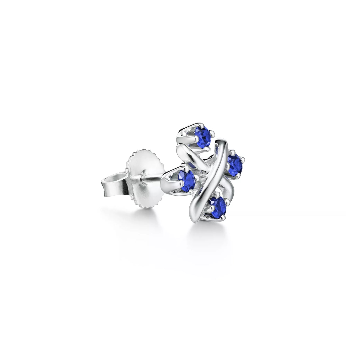 Sixteen Stone Platinum Sapphires Studs