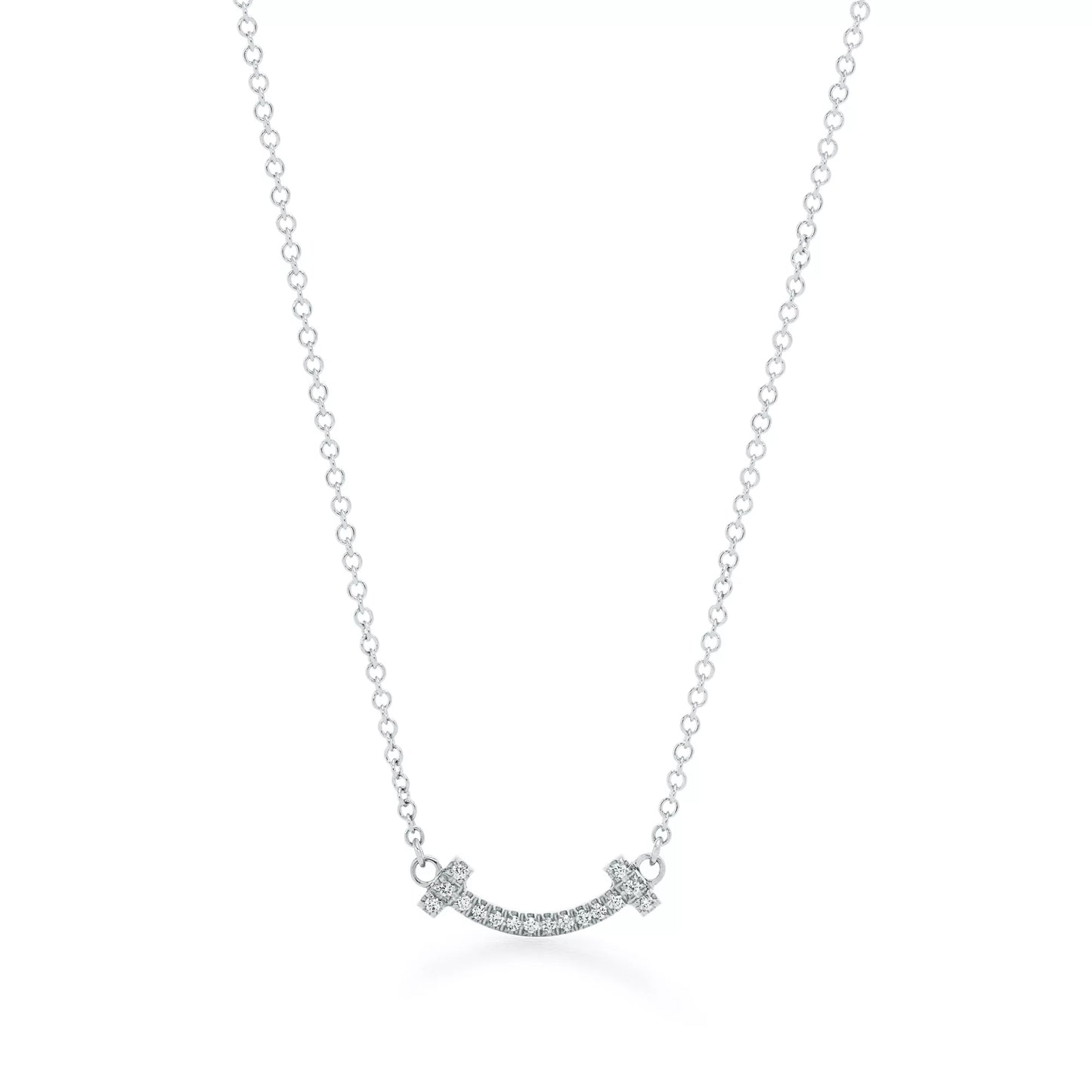 Smile Mini Pendant with Diamonds