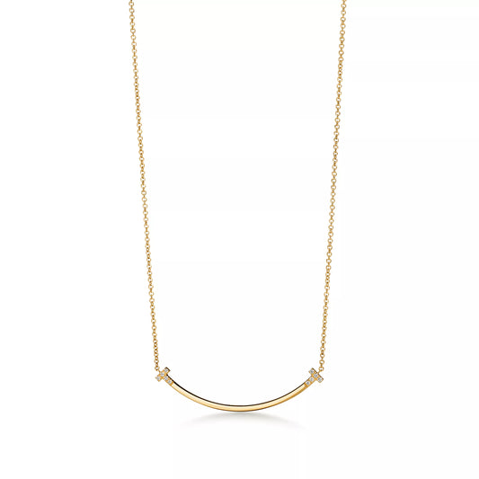 Smile Small Pendant with Diamonds