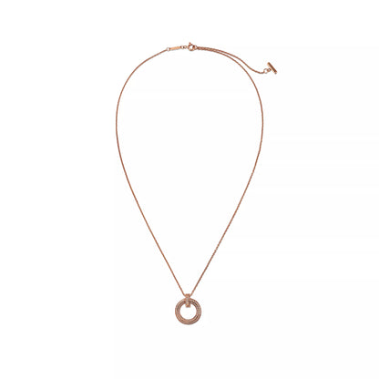 T1 Narrow Circle Pendant with Pave Diamonds