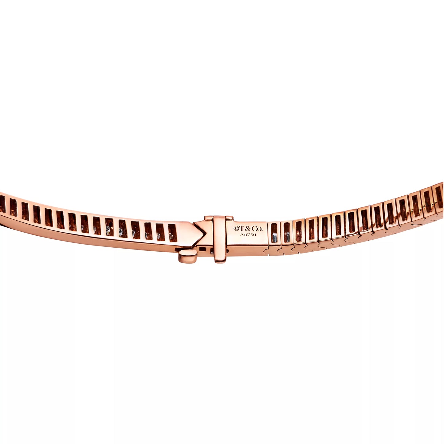 T1 Necklace Pave with Baguette Diamonds