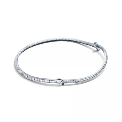 T1 Necklace Pave with Baguette Diamonds