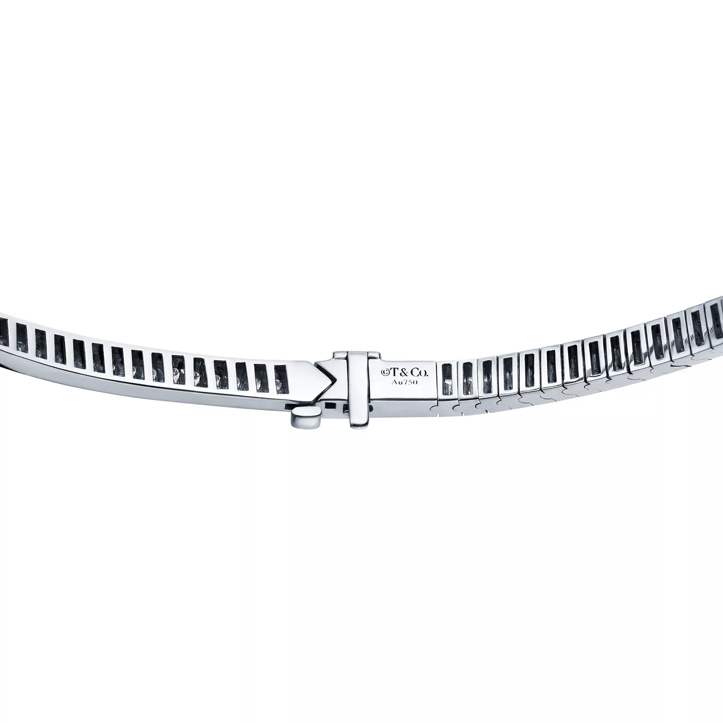 T1 Necklace Pave with Baguette Diamonds