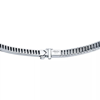 T1 Necklace Pave with Baguette Diamonds