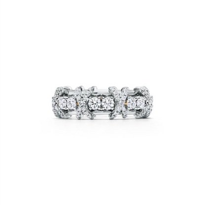 Sixteen Stone Platinum Pavé Diamonds