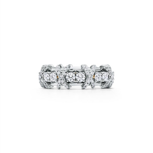Sixteen Stone Platinum Pavé Diamonds