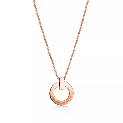 T1 Circle Pendant with Diamonds