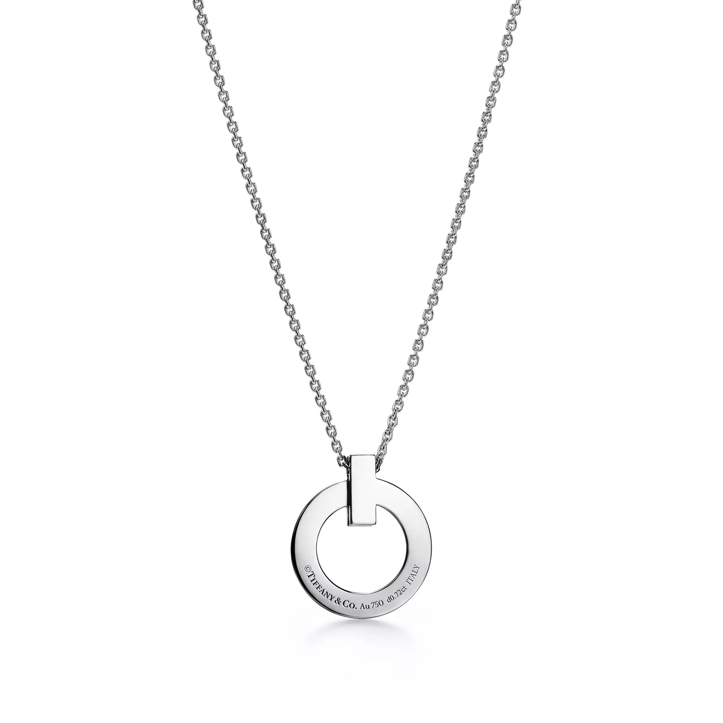 T1 Circle Pendant with Diamonds