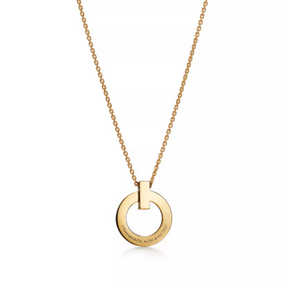 T1 Circle Pendant with Diamonds