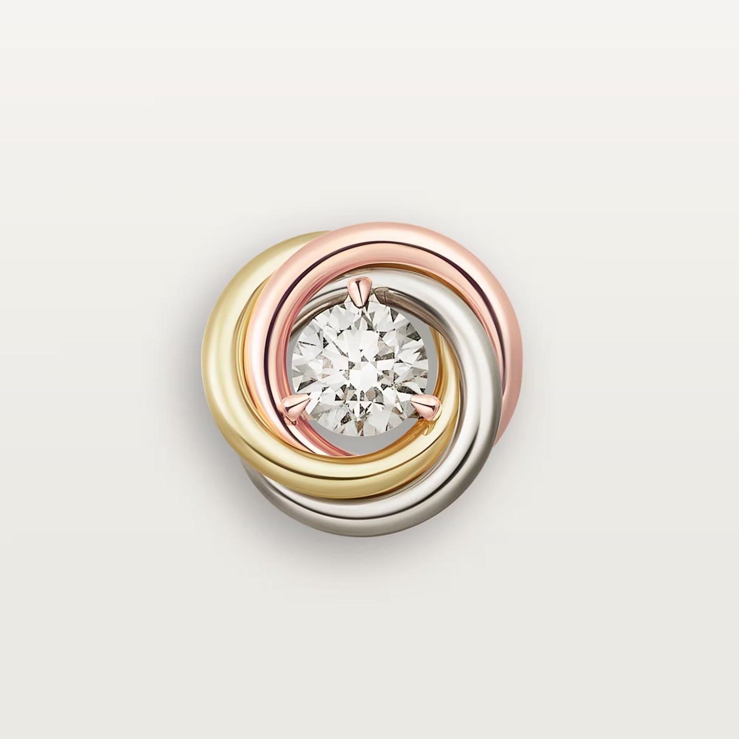 Trinity Stud Earrings 2 Diamonds