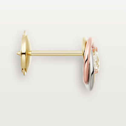 Trinity Stud Earrings 2 Diamonds