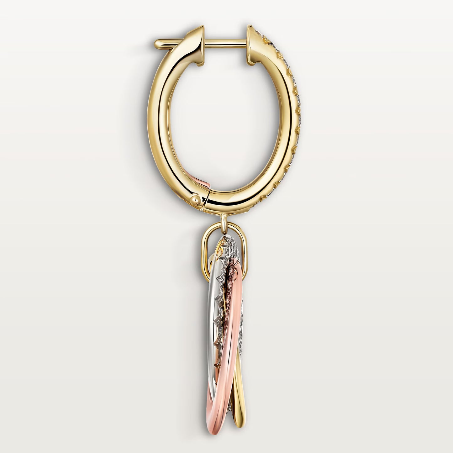 Trinity Earrings Half Paved