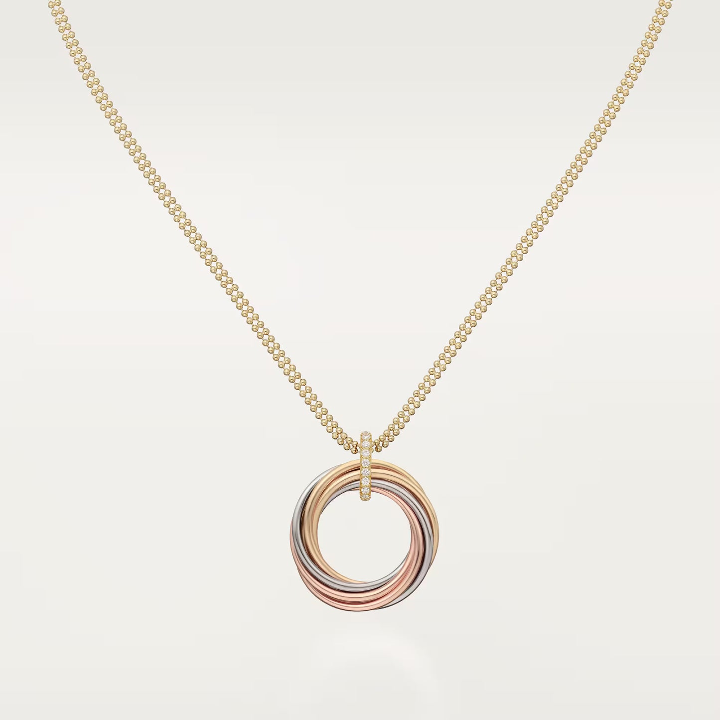 Trinity Pendant Seven Rows Diamonds