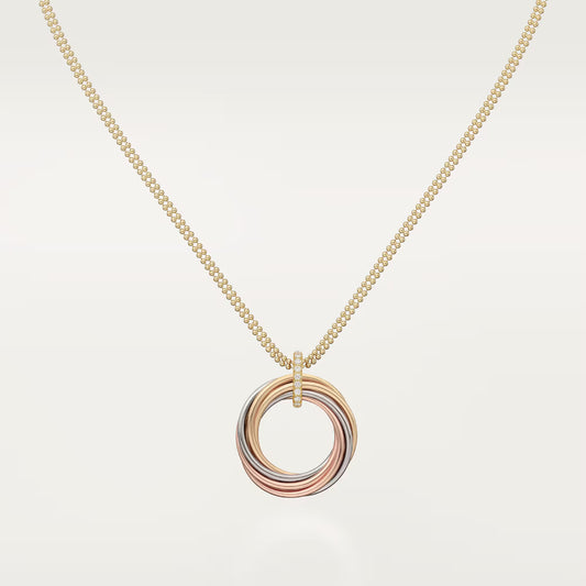 Trinity Pendant Seven Rows Diamonds
