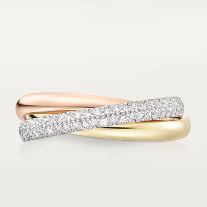 Trinity Ring Half Paved Small