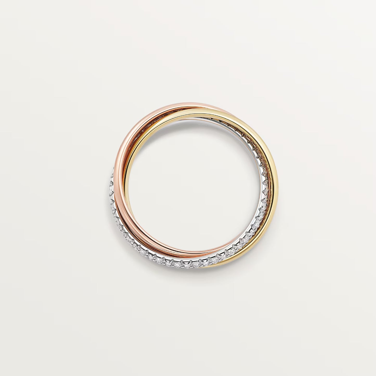 Trinity Ring Half Paved Small