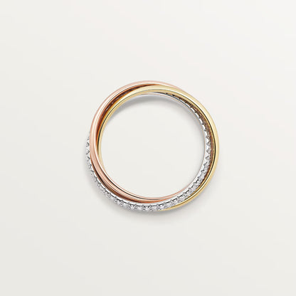 Trinity Ring Half Paved Small