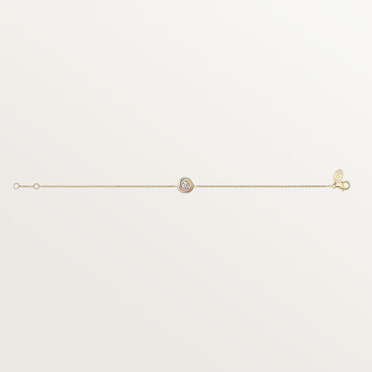 Trinity Bracelet on Chain 1 Diamond
