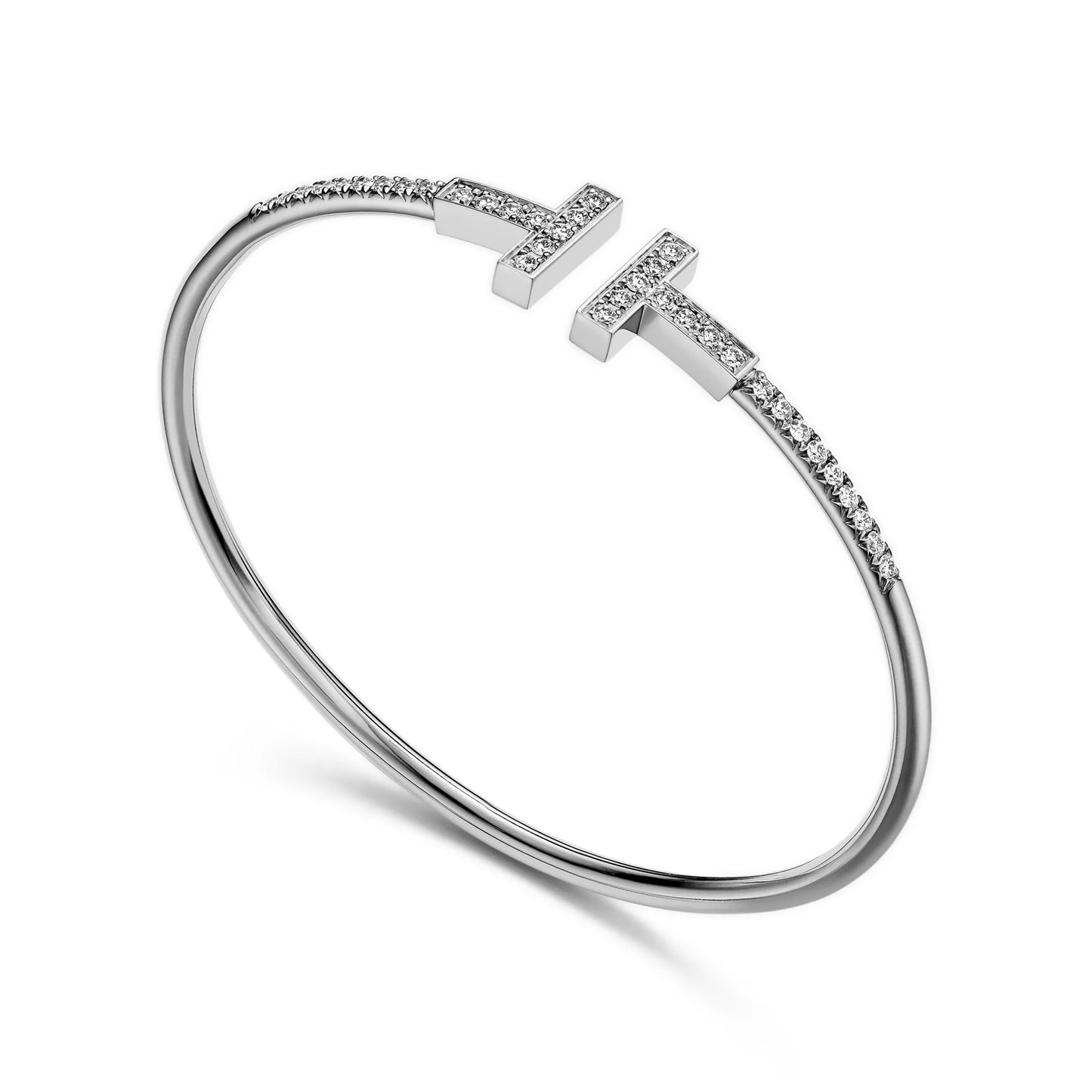 Pave Diamond Wire Bangle