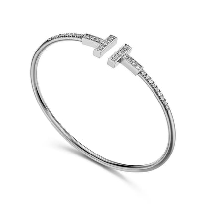 Pave Diamond Wire Bangle