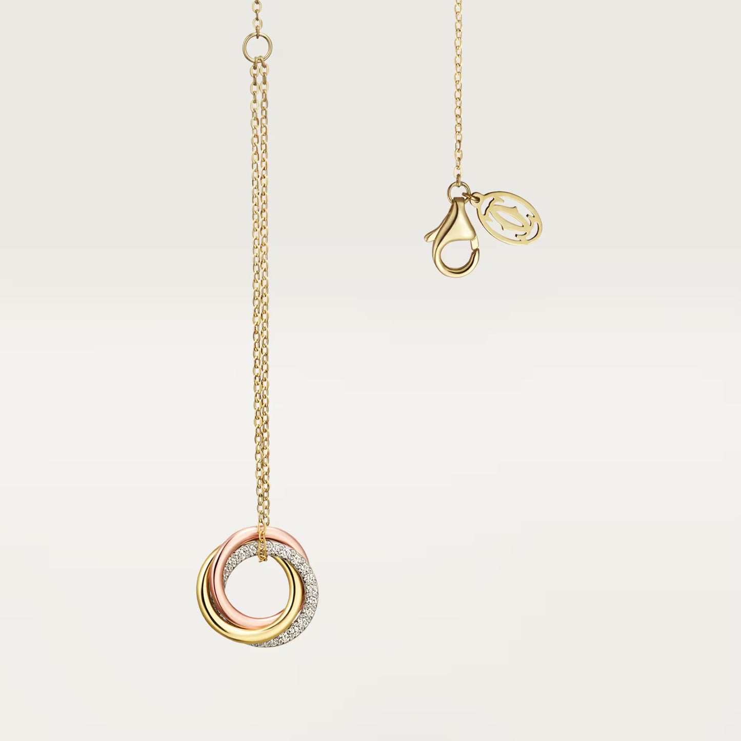 Trinity Bracelet on Chain Paved Diamonds